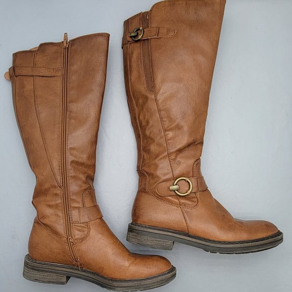 BareTraps Shoes - BareTrap Aphrodite Brown Tall Boots Women's Size 6.5M
